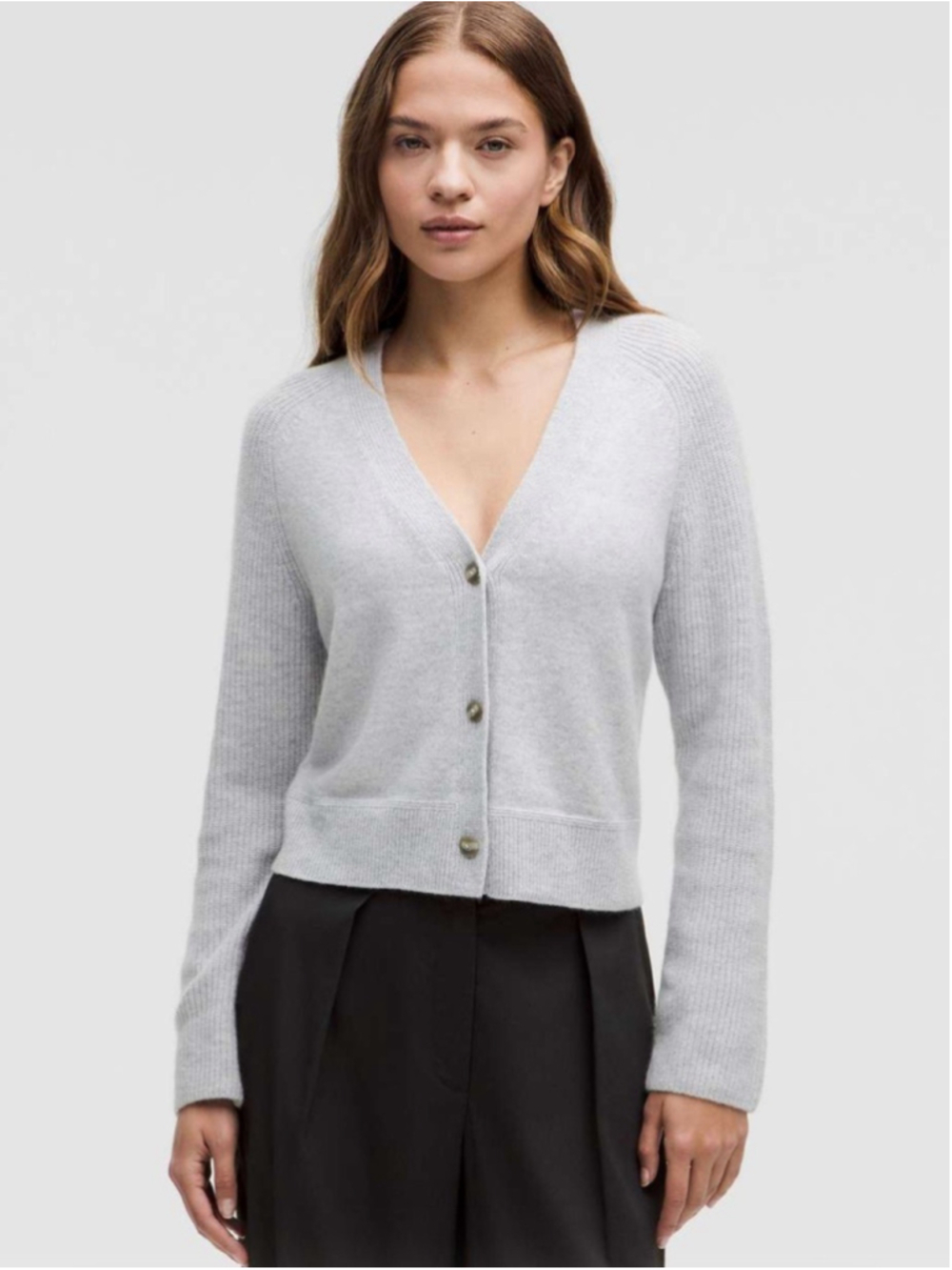 LULULEMON CASHMERE SLIM-FIT CARDIGAN SIZE XL